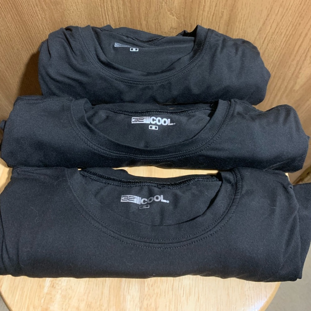 32 Degrees Cool Black Crew Neck Tee - Bundle of 3
